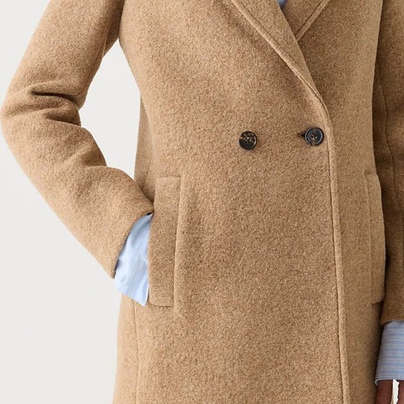 J. Crew Daphne Coat In Powder Blue Italian Boiled Wool (00) - Picture 8 of 8